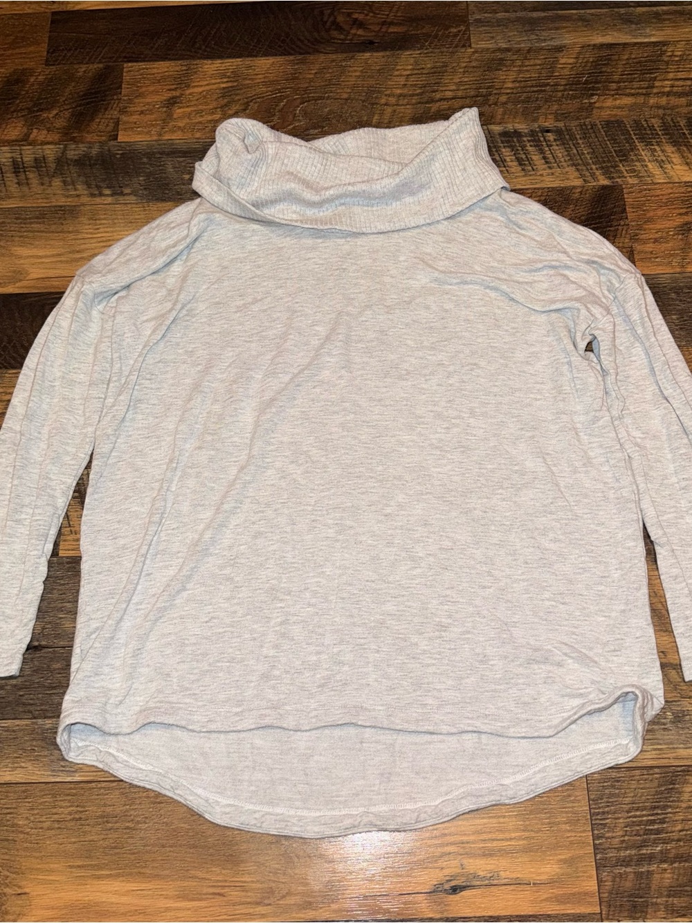 Lou & Grey Light Gray Cowl Neck Sweater